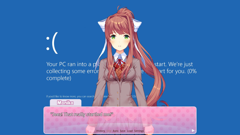 What are the two new games you can play with Monika in Monika's