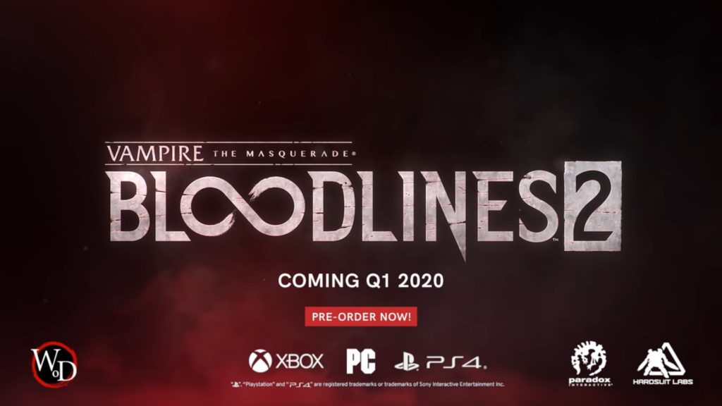 Vampire: The Masquerade - Bloodlines 2 is back and now under