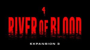 Back 4 Blood "Rivers of Blood" DLC logo on a black background.